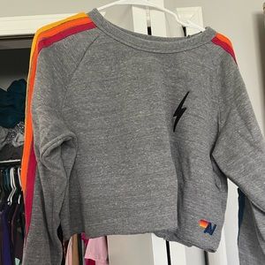 Aviator Nation Bolt Crop Sweatshirt